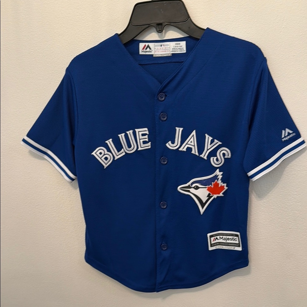 Majestic Toronto Blue Jays Kids Royal Blue Button-Up Jersey